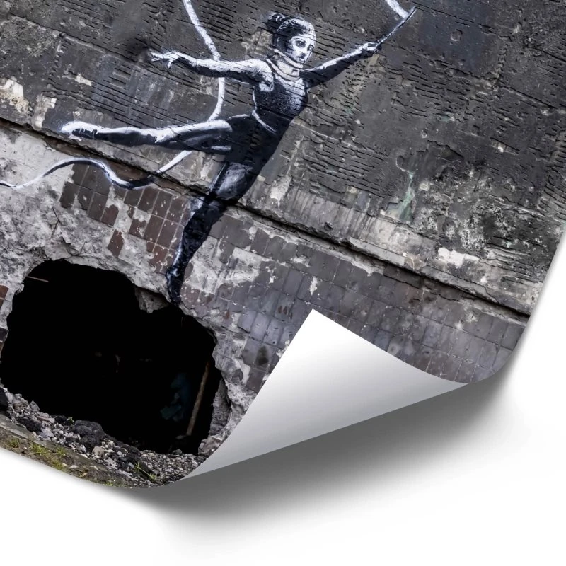 Poster 40x60cm im Hochformat, Ukraine Ballerina 2 Banksy