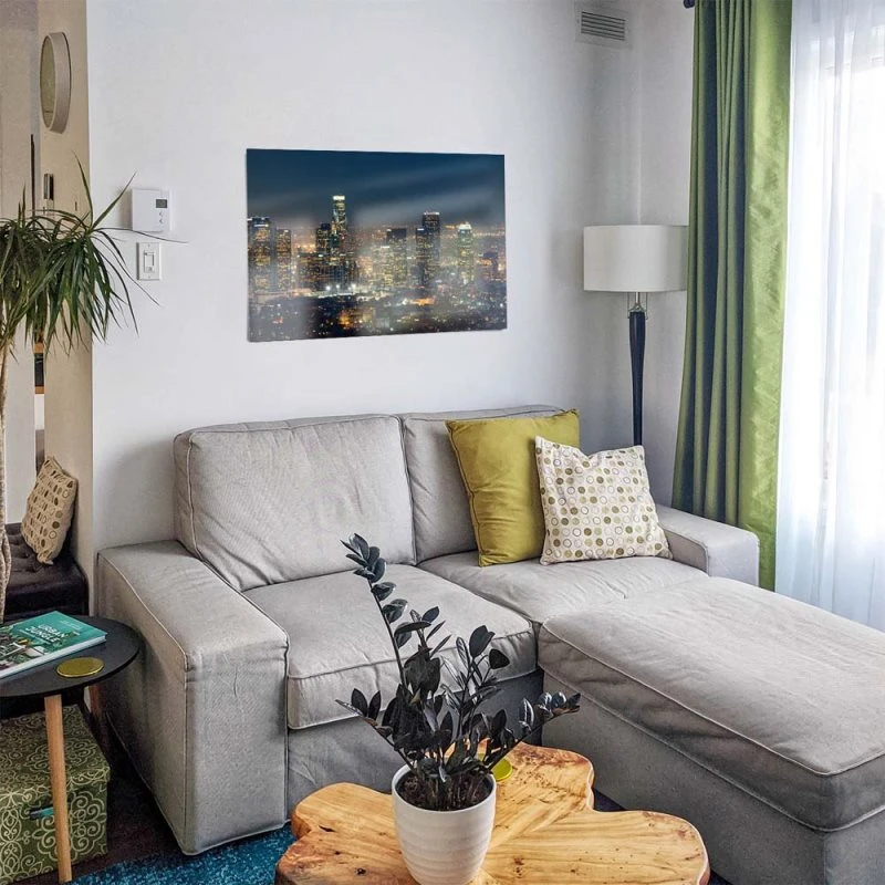 WandPoster Skyline Los Angeles Nachts, 50x50cm