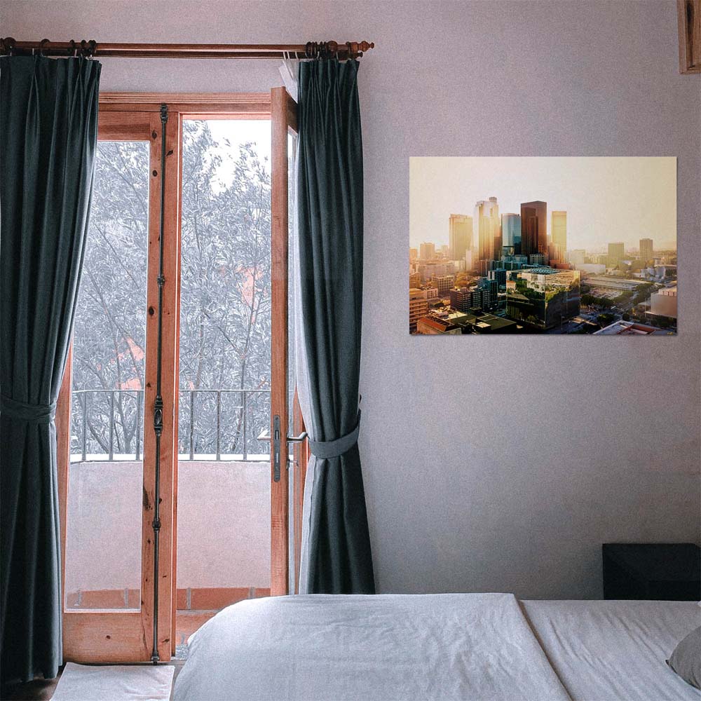 Poster 50x50cm Los Angeles Sunset Skyline