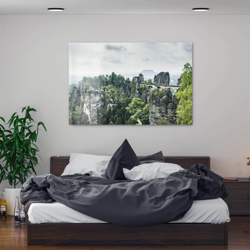 Berge & Gebirge Bastei Sächsische Schweiz  als Acrylglasverbund Bild 150x100cm