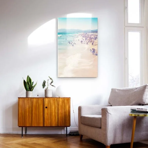 Acrylglasbild Strand & Meer, Santa Monica Beach Los Angeles, 110x50cm groß