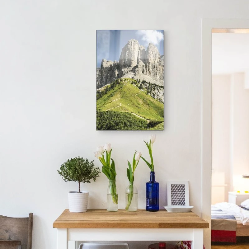Berge & Gebirge im Hochformat, 100x150cm Dolomiten Panorama als XXL Acrylglasverbund Bild