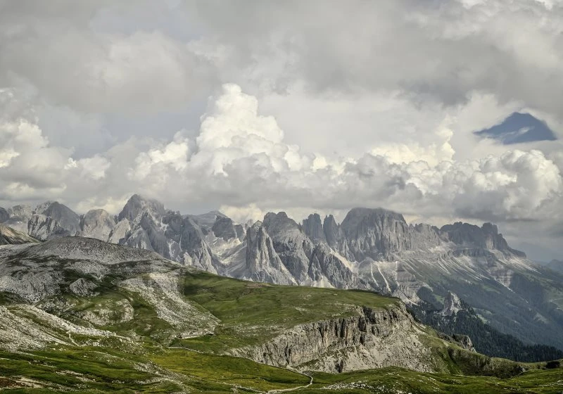 Berge & Gebirge Dolomiten Gewitter  als Acrylglasverbund Bild 100x70cm