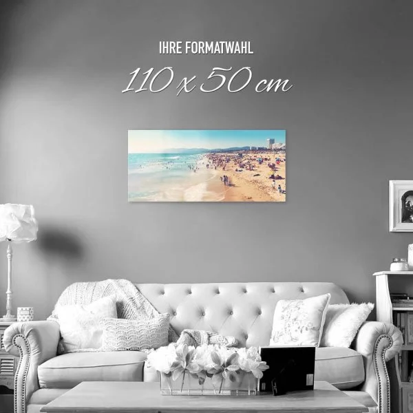 Acrylglasbild Strand & Meer, Santa Monica Beach Los Angeles, 110x50cm groß