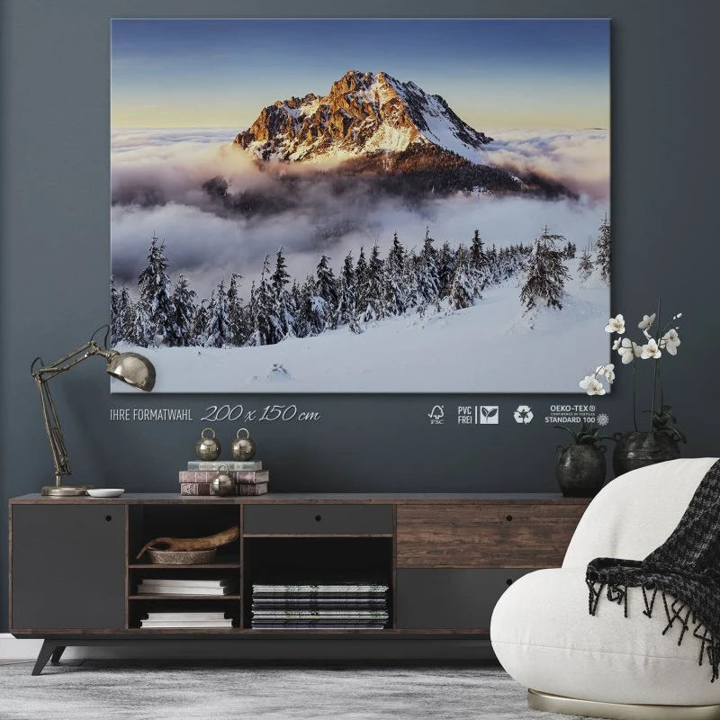 Berge & Gebirge Winter Mala Fatra slowakei als Keilrahmenbild 200x150cm