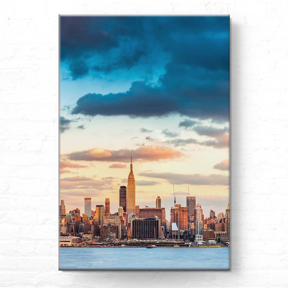 Keilrahmenbild Hochformat, Skyline, Panorama von New York 60x90cm groß