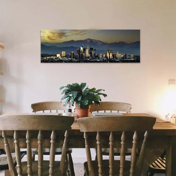 Skyline Los Angeles by night als Alu-Dibond Bild 120x80cm