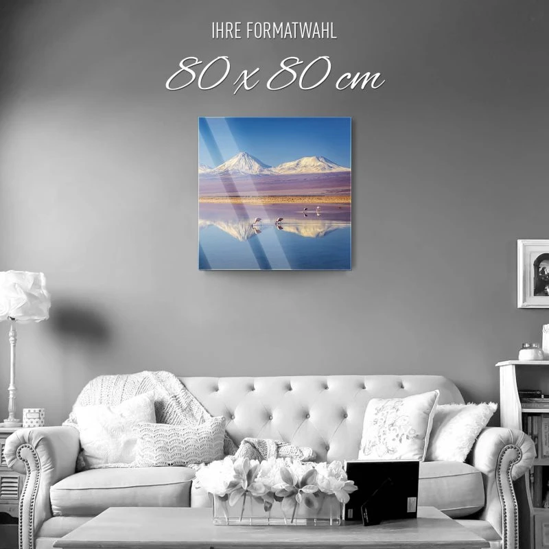 Berge & Gebirge Anden Atacama als Acrylglasverbund Bild 80x80cm