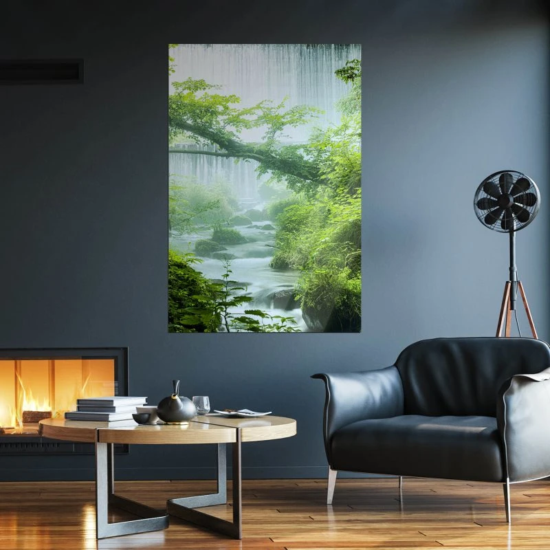 Poster Kitanosawa Japan Wasserfall, 70x100cm groß