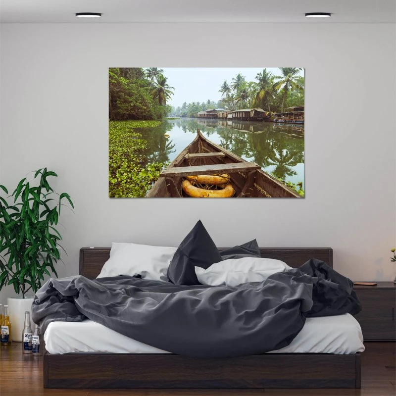 XXL Poster 200x150cm Flüsse & Seen Kumarakom Indien
