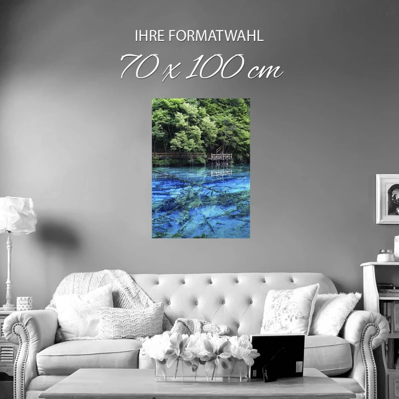 Poster China Jiuzhaigou  Flüsse & Seen, 70x100cm groß