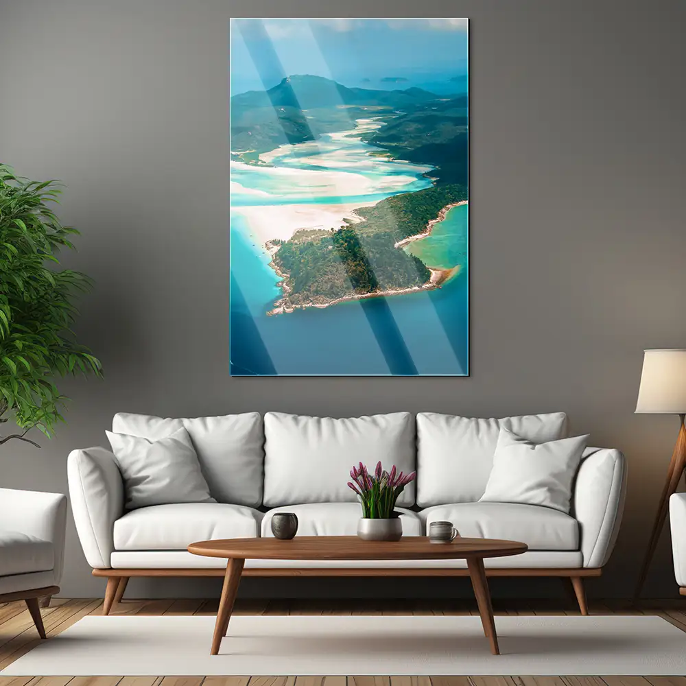 Strand & Meer im Hochformat, 100x150cm Panorama Australien als XXL Acrylglasverbund Bild