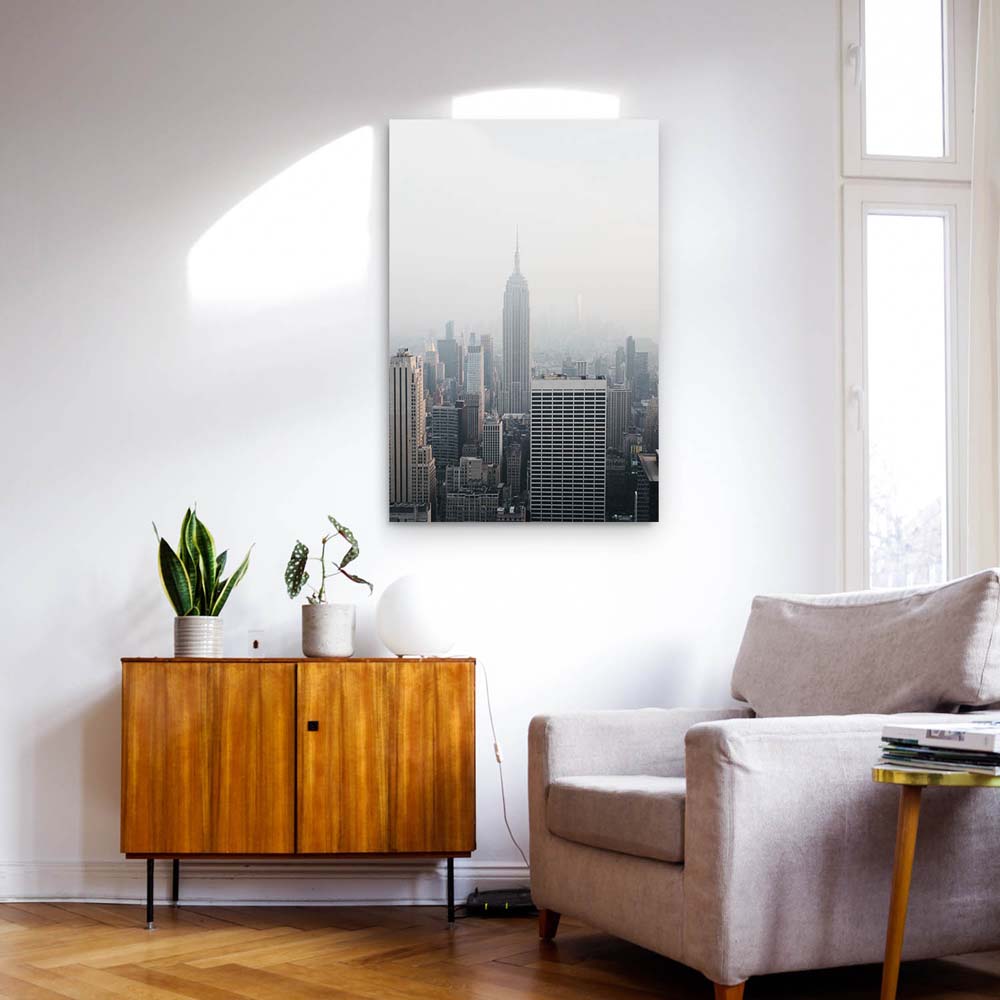 Poster 90x60cm groß, Skyline New York im Smog