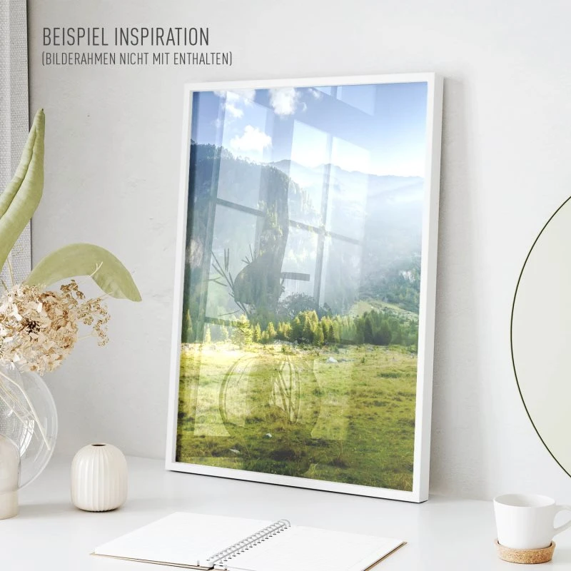 Poster 40x60cm im Hochformat, Herbst Zillertal Tirol Berge & Gebirge