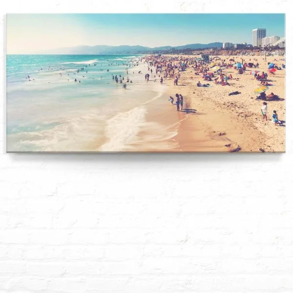 Strand & Meer Santa Monica Beach Los Angeles als Keilrahmenbild 180x90cm
