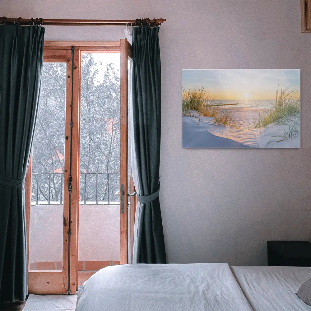 Strand & Meer Ostsee Sonnenuntergang als Acrylglas Bild 120x60cm