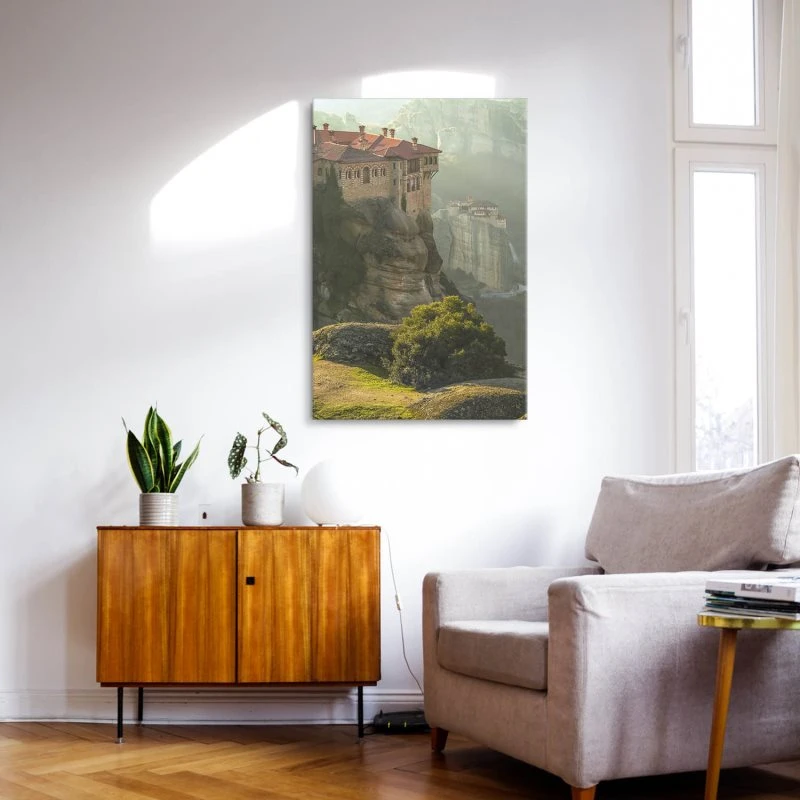 Leinwandbild 40x60cm Hochformat, Berge & Gebirge Mateora Griechenland
