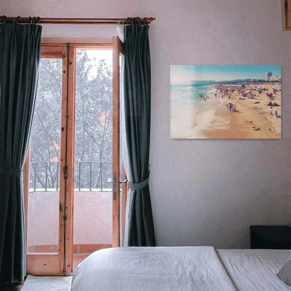 Acrylglasbild Strand & Meer, Santa Monica Beach Los Angeles, 110x50cm groß