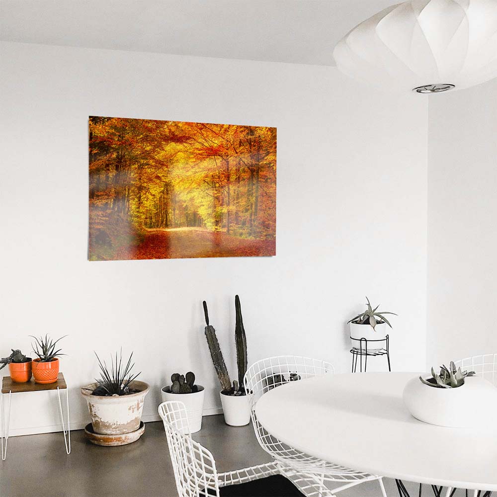 Großformat WandPoster Wald & Bäume Goldener Waldweg, 180x90cm