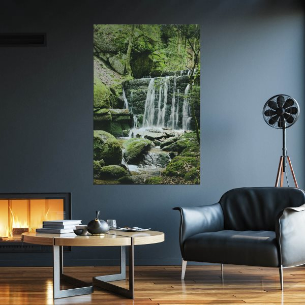 Poster 40x60cm im Hochformat, Wolfsschlucht Österreich Wasserfall