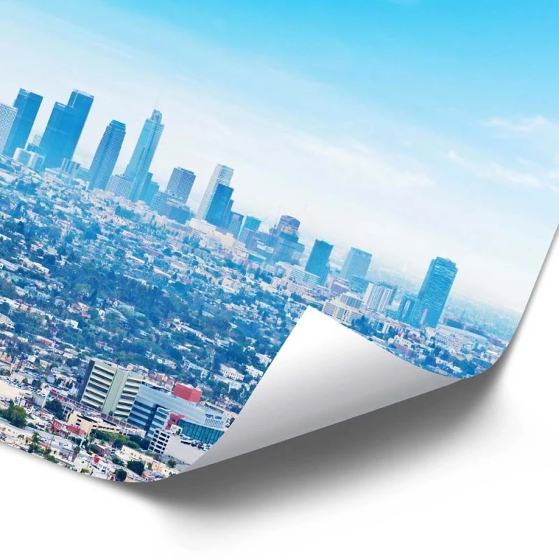 Skyline Los Angeles Panorama Poster XXL 100x150cm im Hochformat