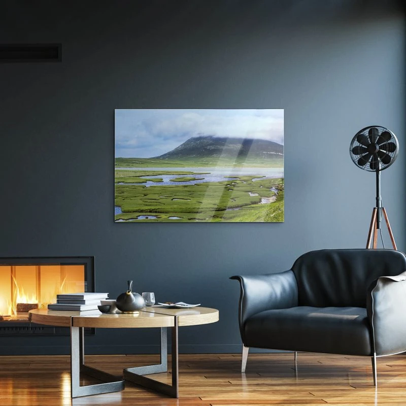 Berge & Gebirge Ceapabhal Hügel Isle Harris Schottland als Acrylglas Bild 120x60cm