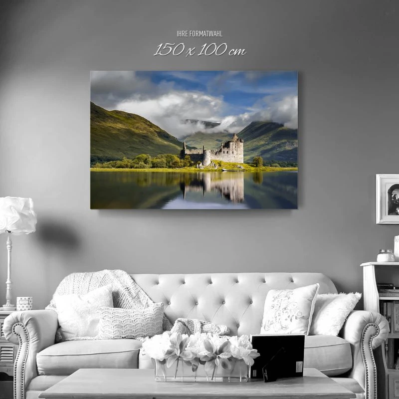 Berge & Gebirge Kilchurn Castle Schottland als XXL Alu-Dibond Bild 150x100cm