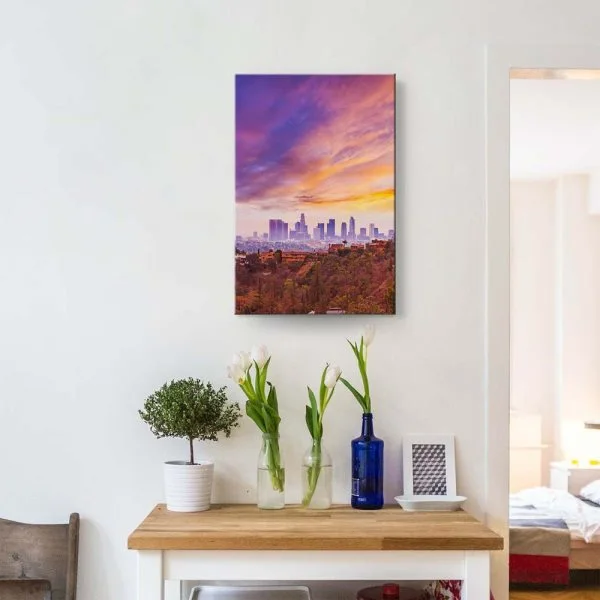Skyline Los Angeles hills als Keilrahmenbild 180x120cm