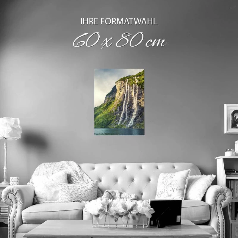 Poster 60x80cm groß, Wasserfall Seven Sisters