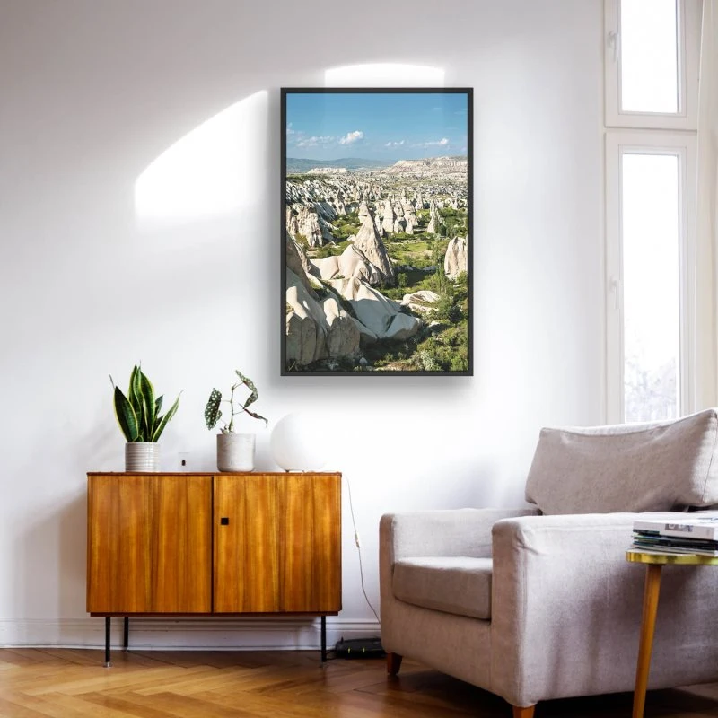 Berge & Gebirge Kappadokien Türkei im Hochformat 40x60cm mit schwarzen Bilderrahmen