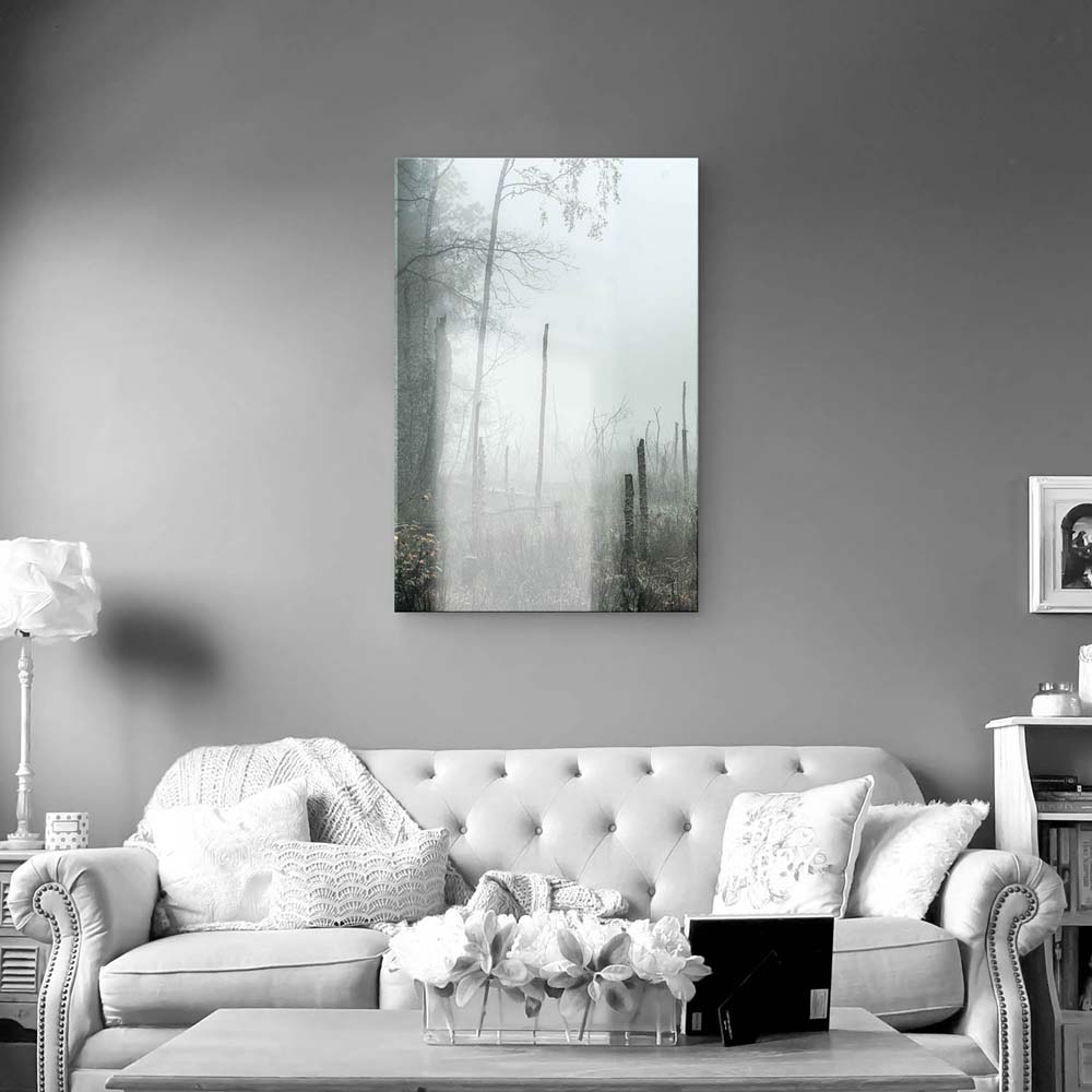 Wald Bäume im Hochformat, Sumpfgebiet als Acrylglas Bild 80x120cm