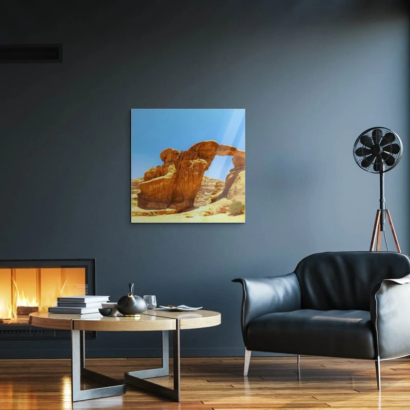 Berge & Gebirge Wadi Rum Wüste als Acrylglas Bild 80x80cm