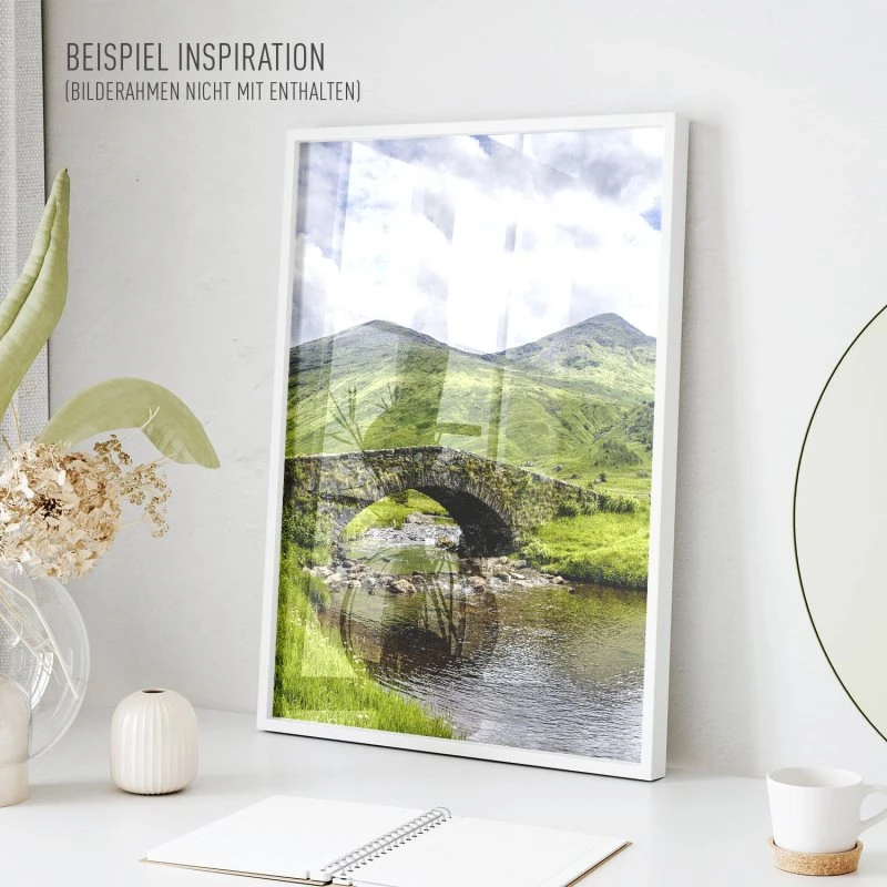 Poster 40x60cm im Hochformat, Schottland Butter Bridge Berge & Gebirge