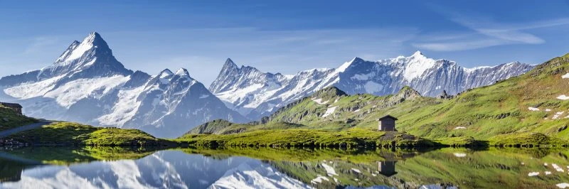 Berge & Gebirge Bachalpsee Schweiz als Acrylglasverbund Bild 150x50cm