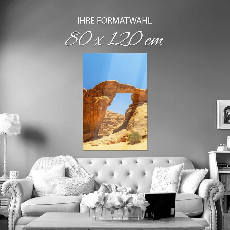 80x120cm großes WandPoster Hochformat, Berge & Gebirge Wadi Rum Wüste