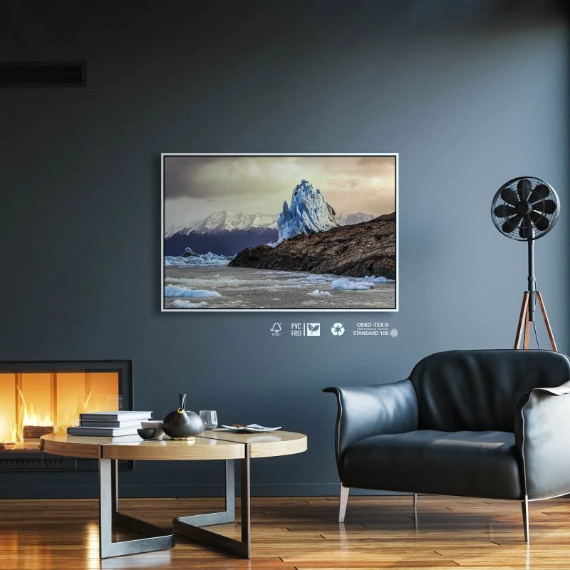 Berge & Gebirge Perito Moreno Gletscher im weißen Bilderrahmen, 200x150cm