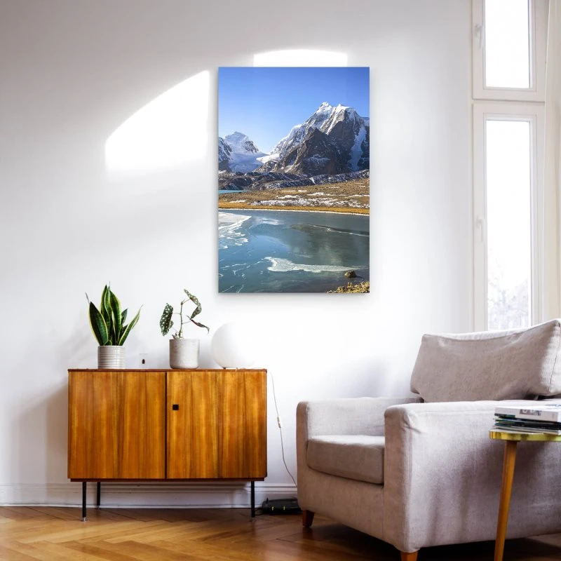 Poster 40x60cm im Hochformat, Himalaya Gurudongmar See Berge & Gebirge