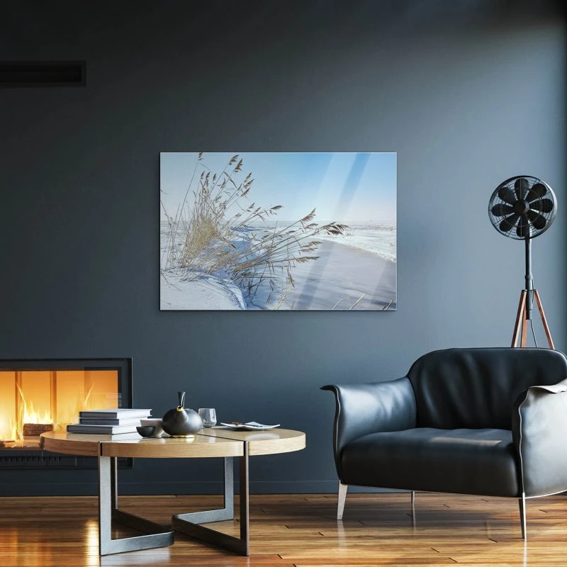 Strand & Meer Winterhafer Ostsee als Acrylglas Bild 120x60cm