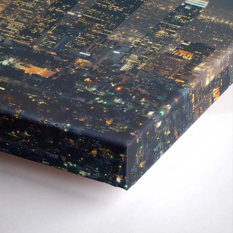 Skyline Los Angeles Nachts als Keilrahmenbild 200x150cm