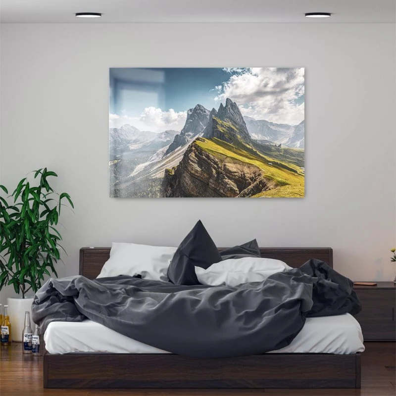 Acrylglasbild XXL, Berge & Gebirge Dolomiten Geisslergruppe 160x120cm groß