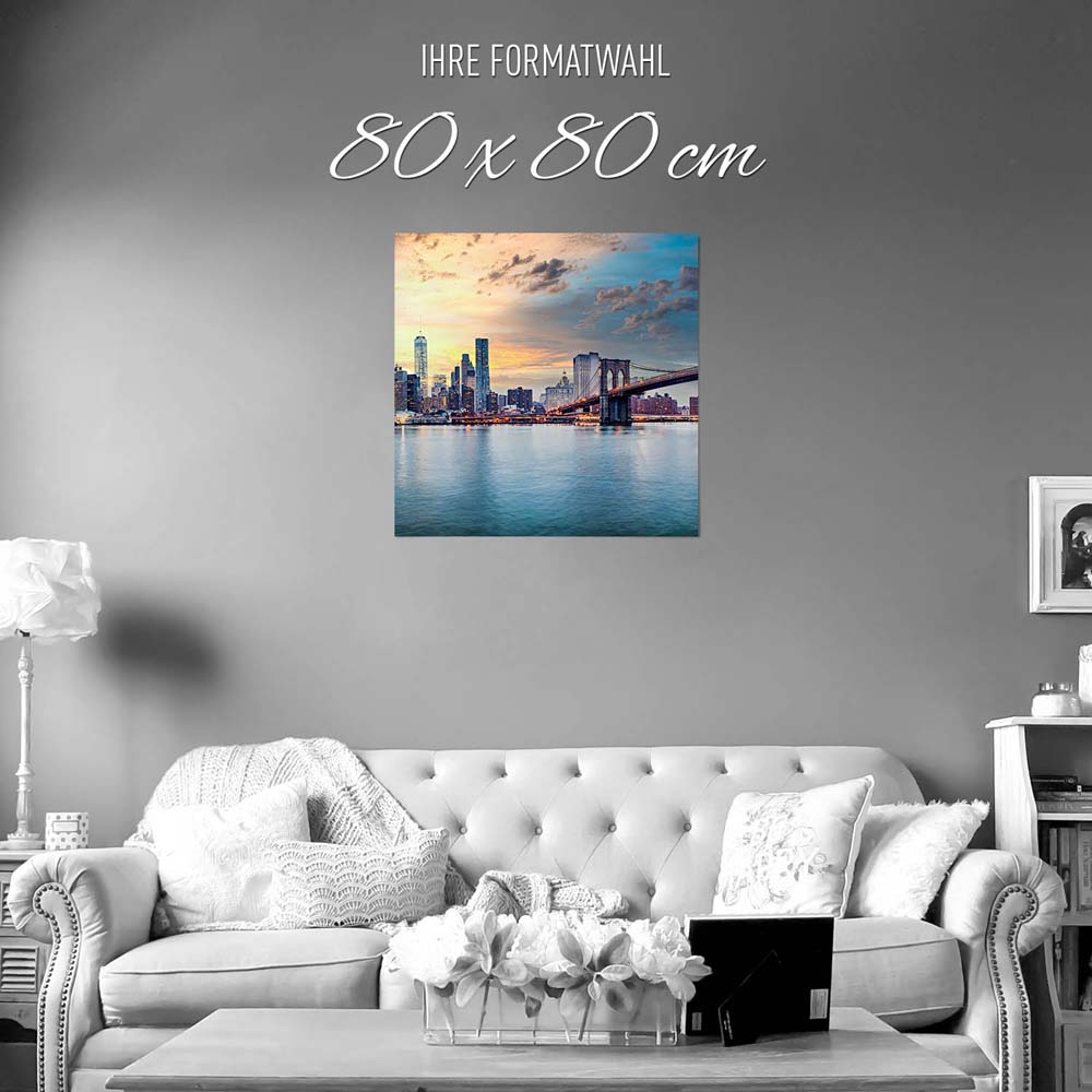 Poster 80x80cm groß, Skyline New York City