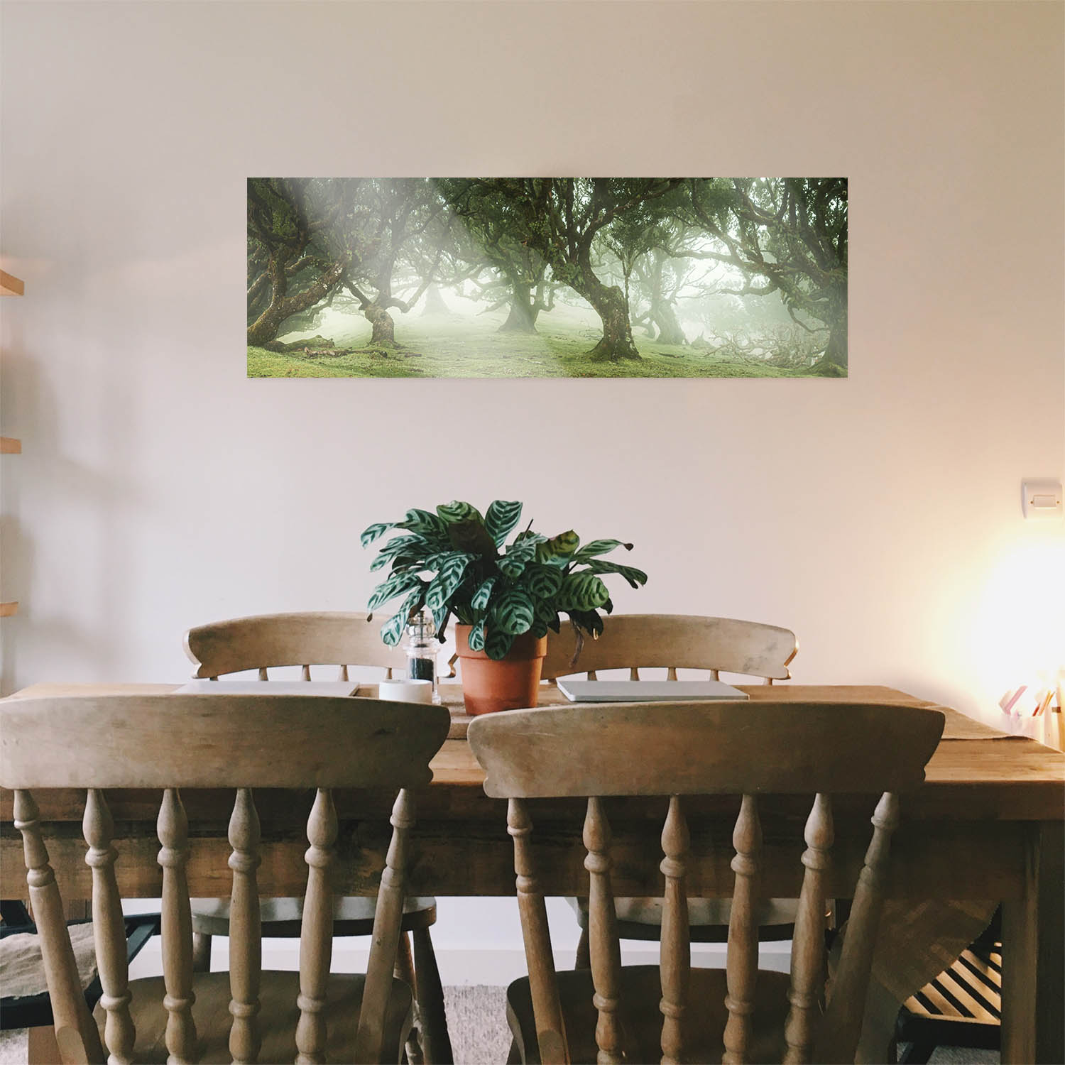 Großformat WandPoster Wald & Bäume Nebel Gestalten, 180x90cm