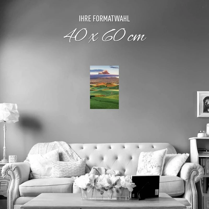 Poster 40x60cm im Hochformat, Vulkan Taranaki Egmond Neuseeland Berge & Gebirge