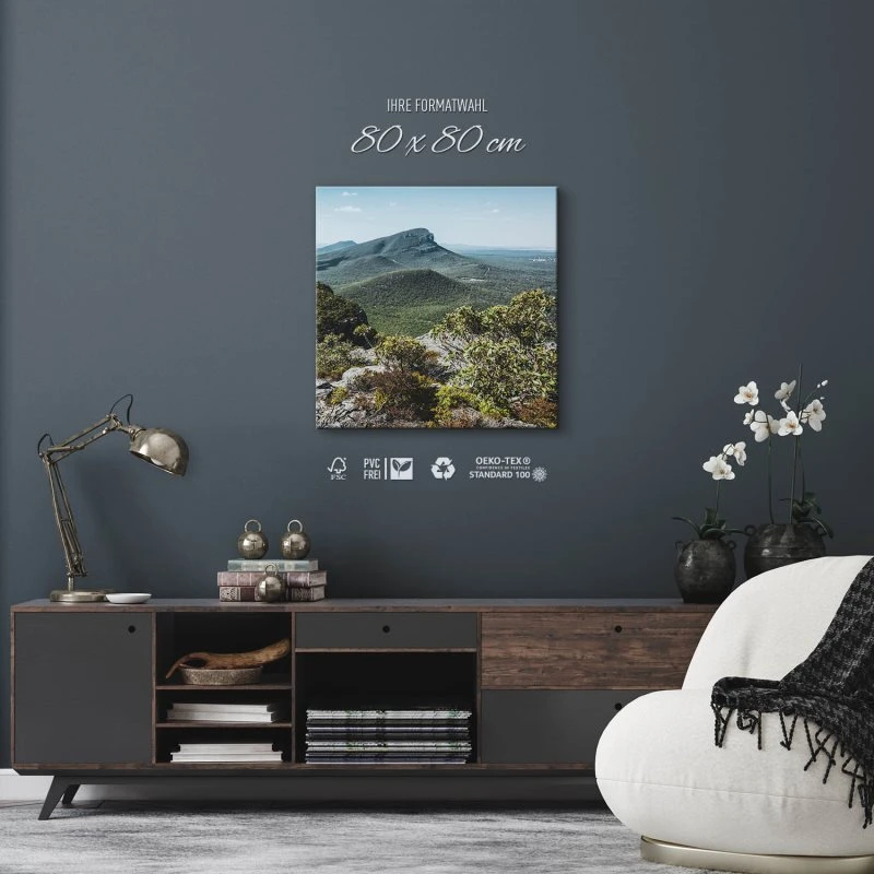 Berge & Gebirge Mount Abrupt Australien als Leinwand Bild 80x80cm