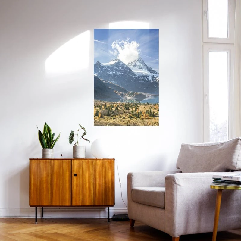 Poster 40x60cm im Hochformat, Mount and Lake Magog Kanada Berge & Gebirge