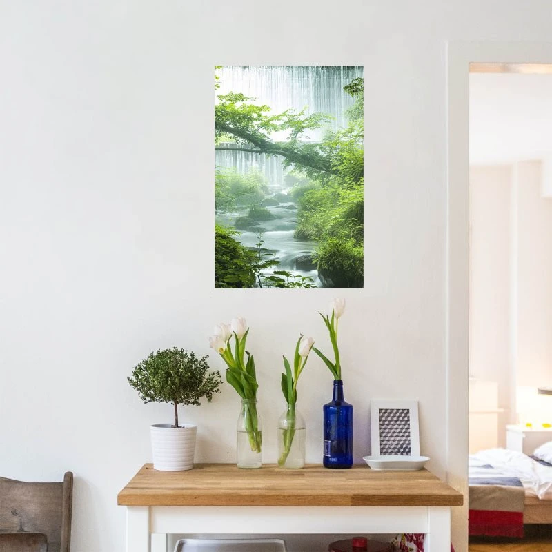 Poster Kitanosawa Japan Wasserfall, 70x100cm groß