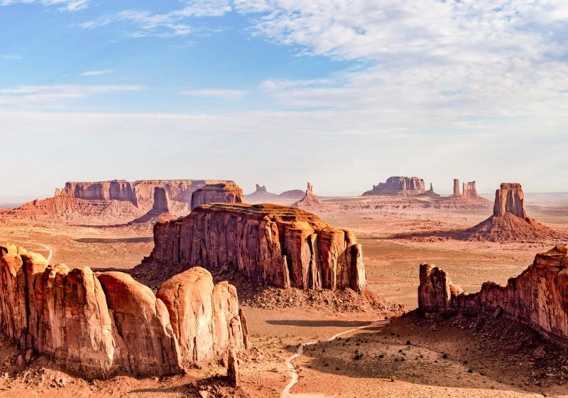 Berge & Gebirge Monument Valley USA als Acrylglasverbund Bild 100x70cm