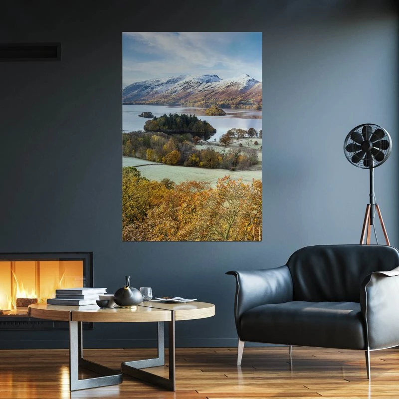 Poster Derwent Water England Berge & Gebirge, 70x100cm groß