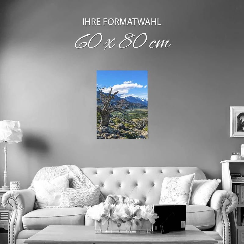 Poster 60x80cm groß, Berge & Gebirge Patagonien Flüsse