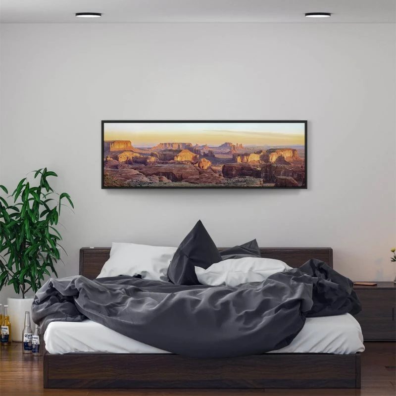Berge & Gebirge Grand Canyon USA II im schwarzen Bilderrahmen, 150x50cm
